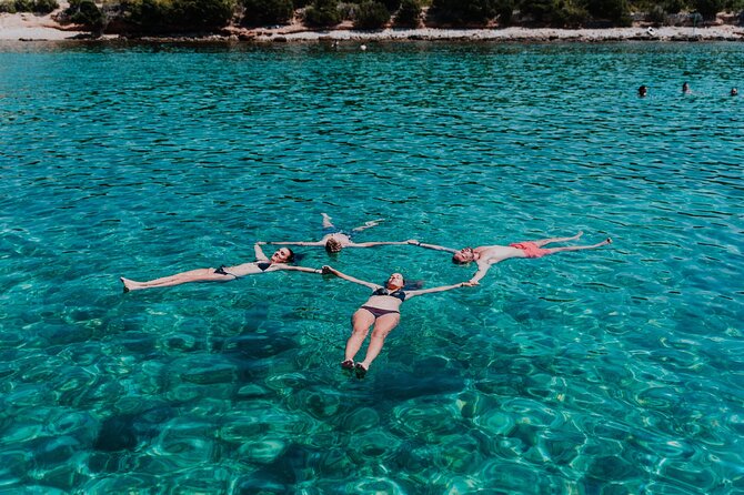Blue cave, Mama Mia and Hvar, 5 island speedboat tour from Trogir - Stop 4: Stiniva Cove swim from the sea-only shoreline