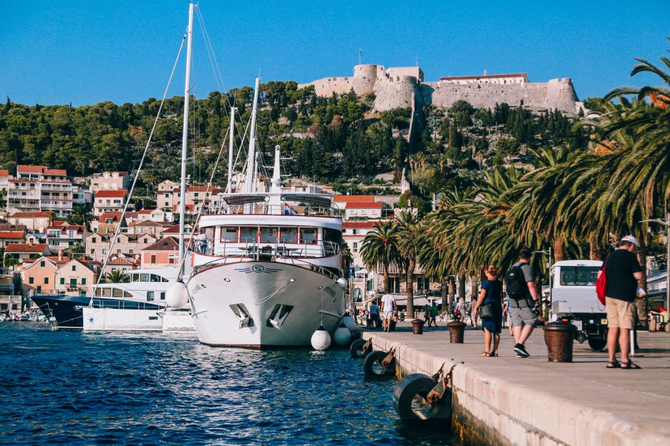 From Omis: Blue Cave & 5 Island Speedboat Tour - Pakleni Islands: 16 islets in front of Hvar, with beach-and-breathe time