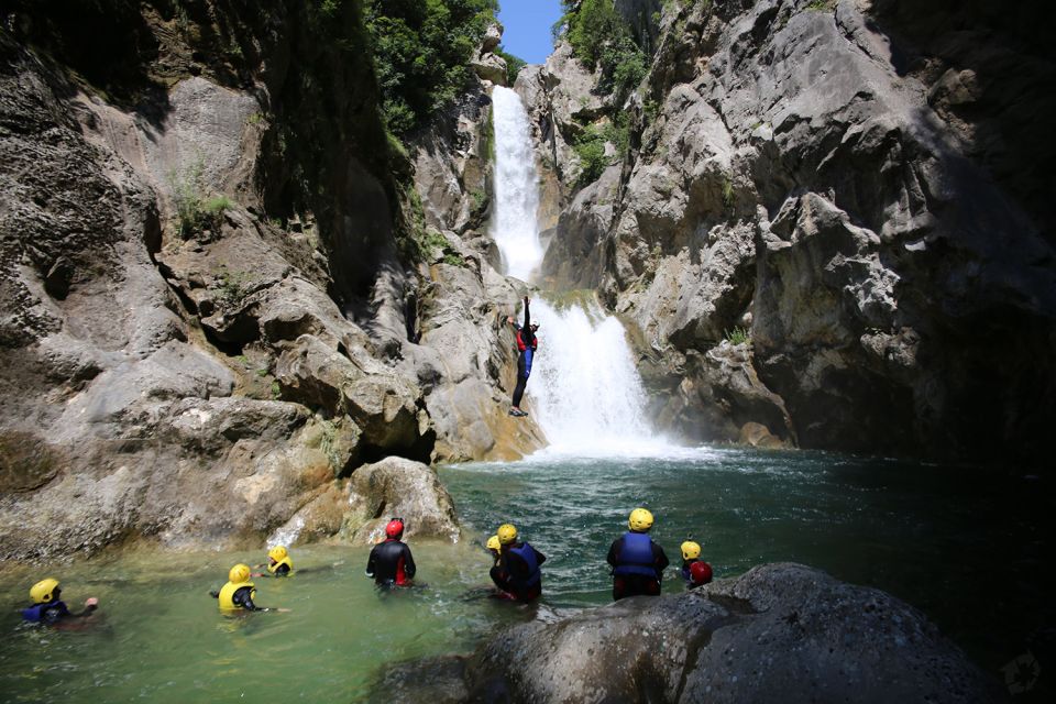 From Split: Canyoning on the Cetina River - Entering the canyon: rapids, tunnels, and hands-on guidance