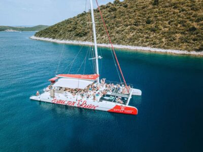 From Split: Catamaran Cruise to Golden Horn & Brač island. - Boarding at Obala Lazaret: Finding Dock No. 4