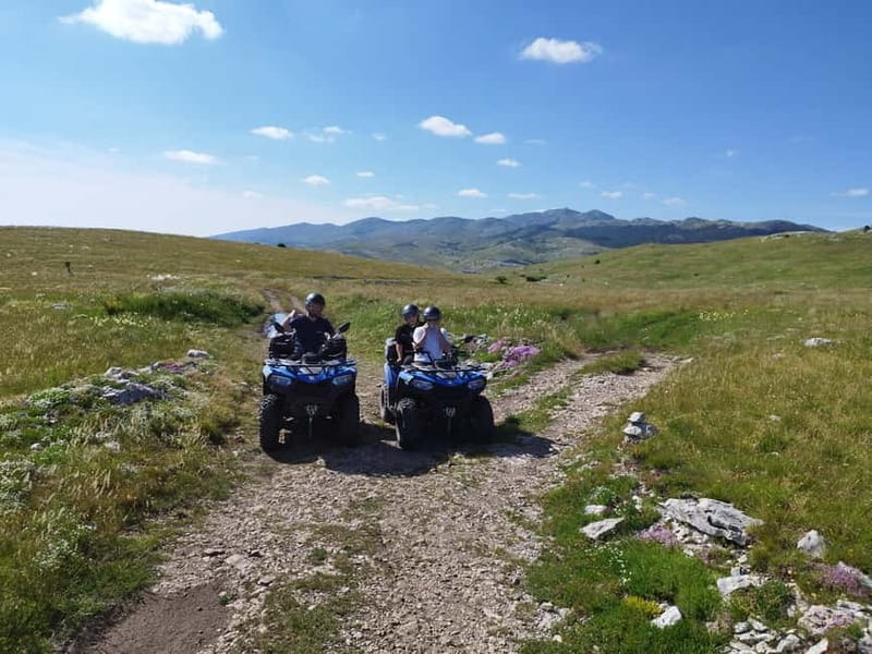 From Split: Dinara Nature Park Quad Adventure with Swimming - Lunch and the end-of-ride wrap-up: food near the river, not just a drive-by
