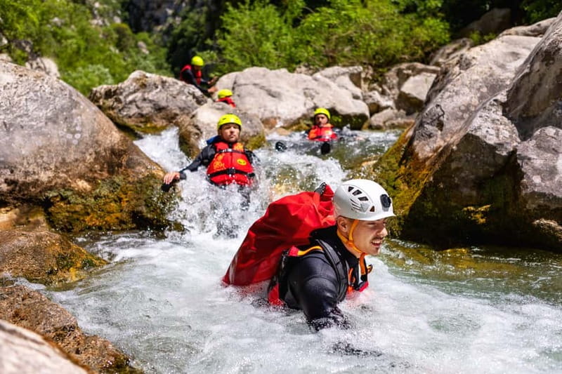 From Split/Šestanovac: Canyoning on Cetina River - Go Adventure from Split: The Practical Start (and the Air-Conditioned Bonus)