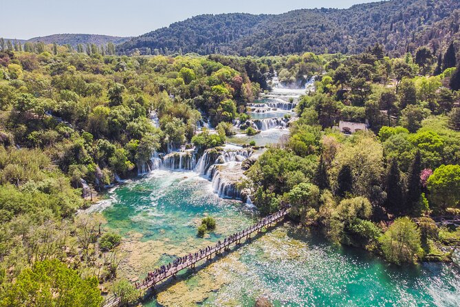 Krka National Park Tour with tour Guide & Wine tasting from Split & Trogir - Stop at Krka: Skradinski Buk and the walkable waterfall area