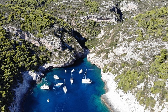 Private Blue cave, Mamma Mia and Hvar, 5 islands tour from Split - Stiniva Cove: A Short Swim From the Boat