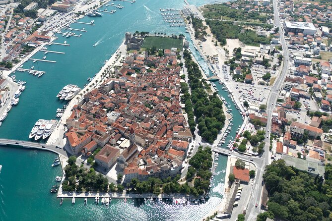 Split: Blue Lagoon & 3 Island Cruise with Wine & Snorkeling - Trogir in 60 minutes: Kamerlengo Fortress and St. Lawrence Cathedral