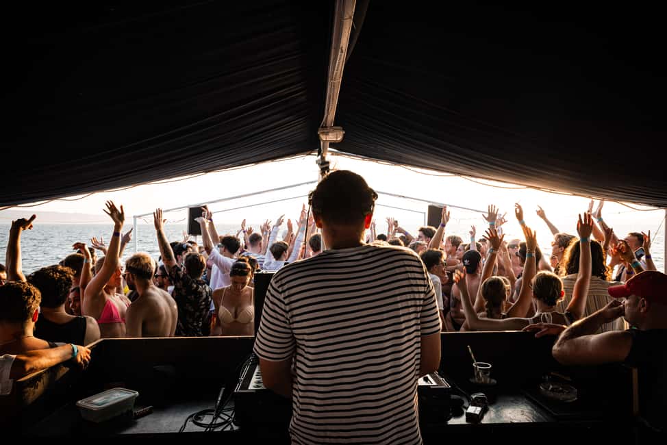 Split: Blue Lagoon Boat Party with DJs, Shots & After Party - Two Decks, DJs, and Card Payment on Board