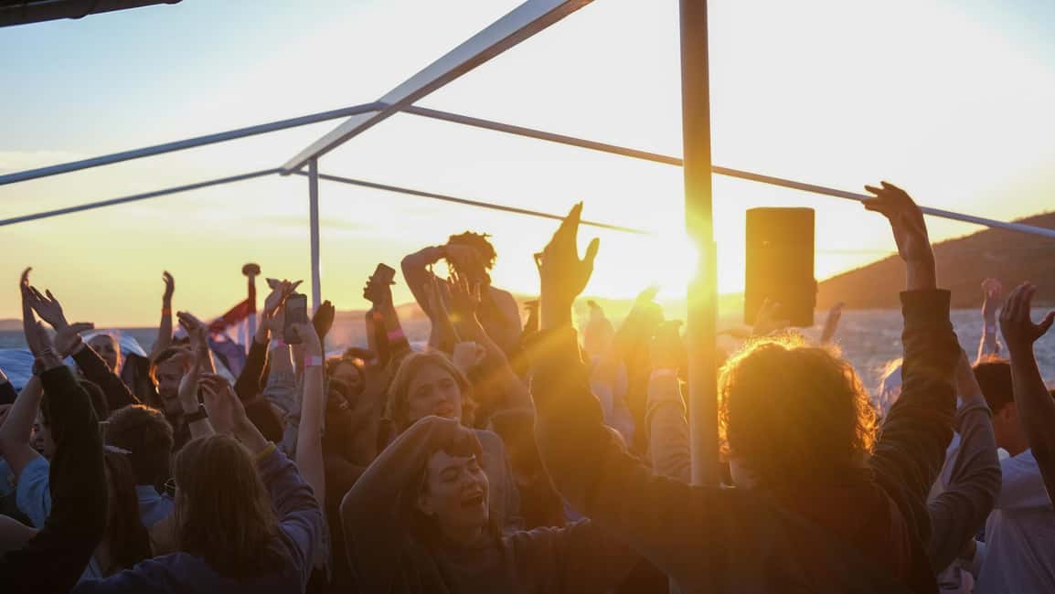 Split: Blue Lagoon Boat Party with DJs, Shots & After Party - Drvenik Veli in Late Light: Sunset Sailing and More Dancing