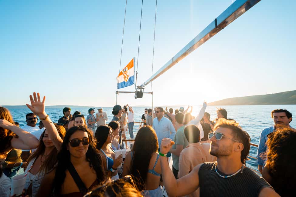 Split: Blue Lagoon Boat Party with Slide, Dj and After Party - Key highlights on this Split boat party