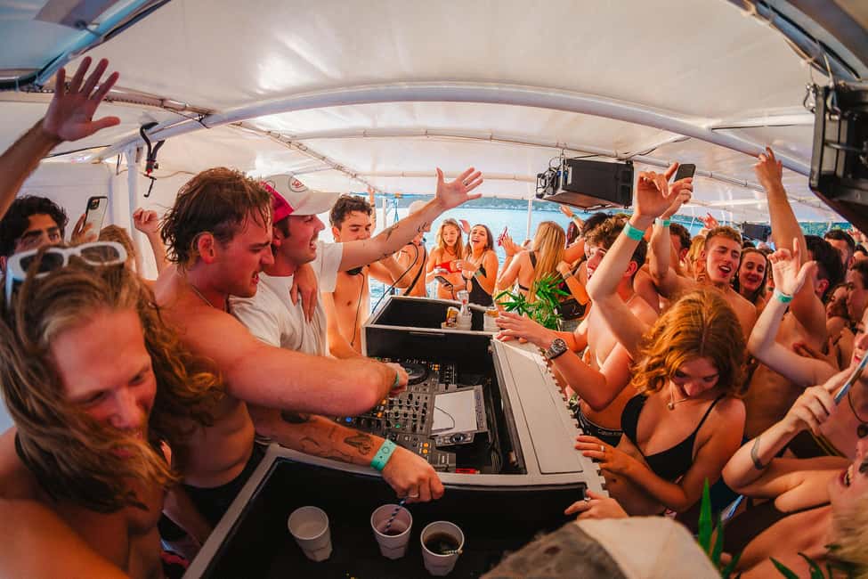 Split: Blue Lagoon Boat Party with Slide, Dj and After Party - Stop 2 on the water: the long yacht stretch that sets the tone