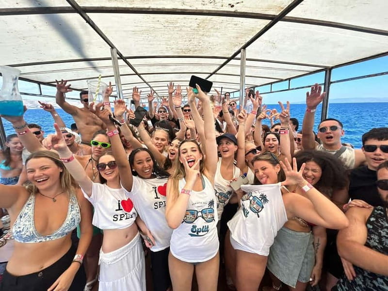 Split: Captain’s Boat Party – Blue Lagoon, DJ & Free Shots - Blue Lagoon Swim Stop: Your One-Hour Window to Actually Enjoy the Water