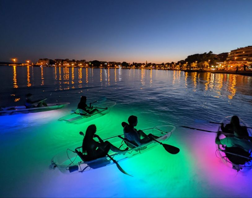 Split: Illuminated Evening Guided Kayaking Tour - From sea to river: the glowing bottom effect you came for
