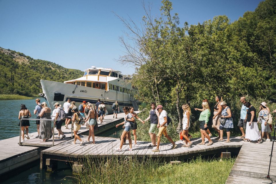 Split: Krka Waterfalls Tour, Boat Cruise, and Swimming - Skradin town time: lunch, fortress views, and where you can swim