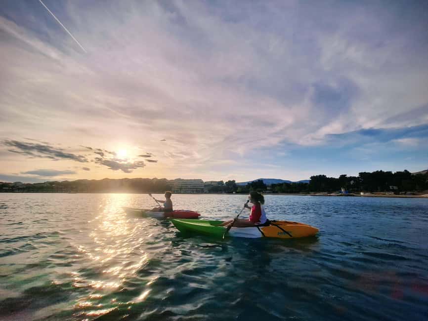 Split: Sunset Guided Kayaking Tour - The 150 minutes: van pickup, campsite start, and guided kayaking time