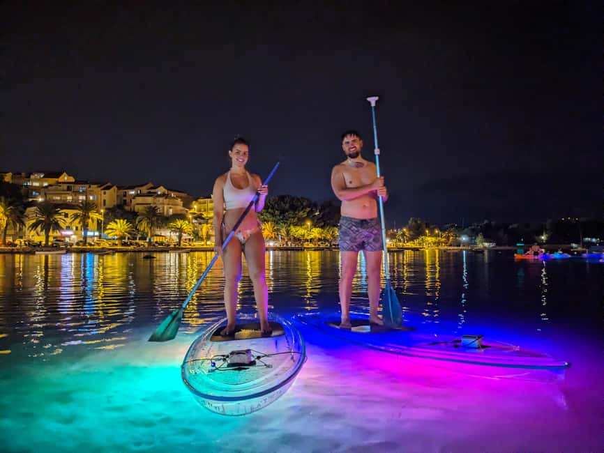 Split: Transparent SUP night Glow tour - Your First Paddle: Beginner-Friendly SUP Setup and Safety
