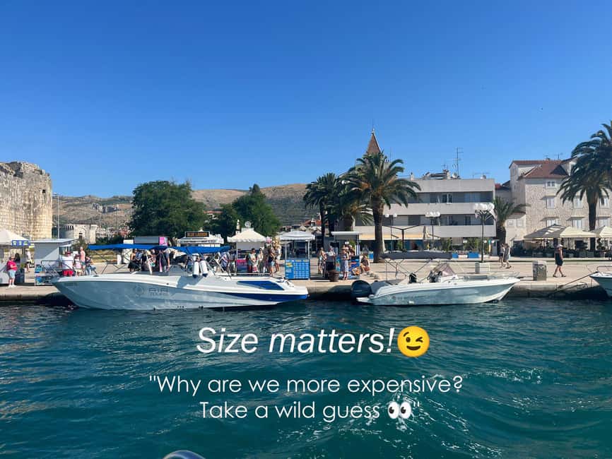 Split/Trogir: Half-Day(5 hours) 3-Island Speedboat Adventure - Blue Lagoon (Veliki Drvenik / Krknjaši): the swim-and-snorkel centerpiece