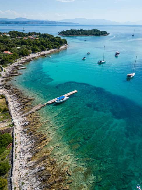 Split/Trogir: Half-Day(5 hours) 3-Island Speedboat Adventure - Čiovo coves near Beach Bar Borkko and Duga Cove