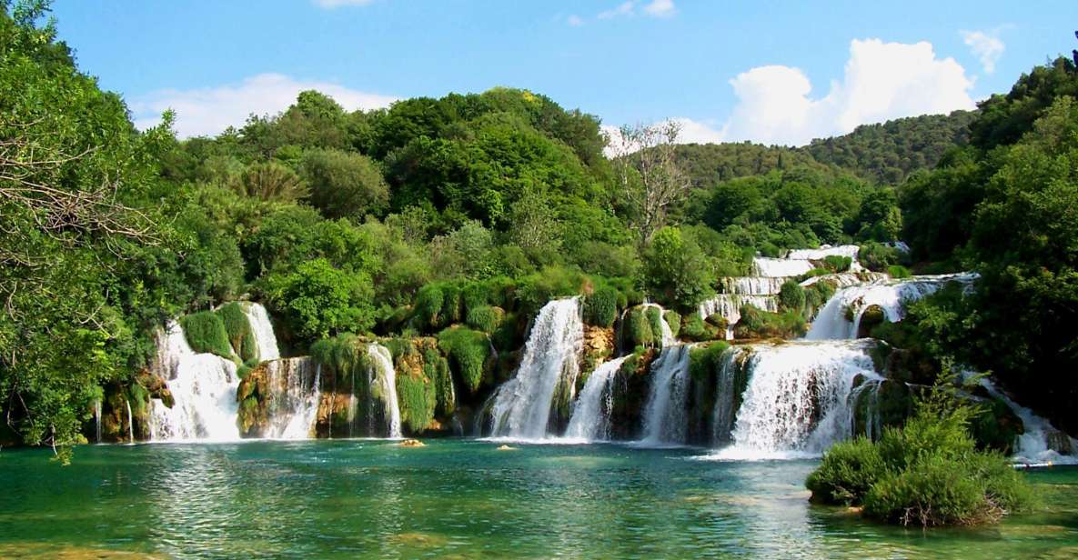 Split/Trogir: Krka National Park Day Trip with Wine Tasting - First Stop: Skradinski Buk Waterfalls and the Bridge Walk