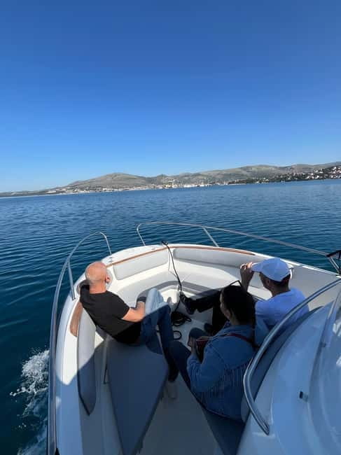 Trogir: Blue Lagoon and 3 Islands Speedboat Tour - Duga Bay on Čiovo: pine shade, warm water, and a pebble-beach ramble