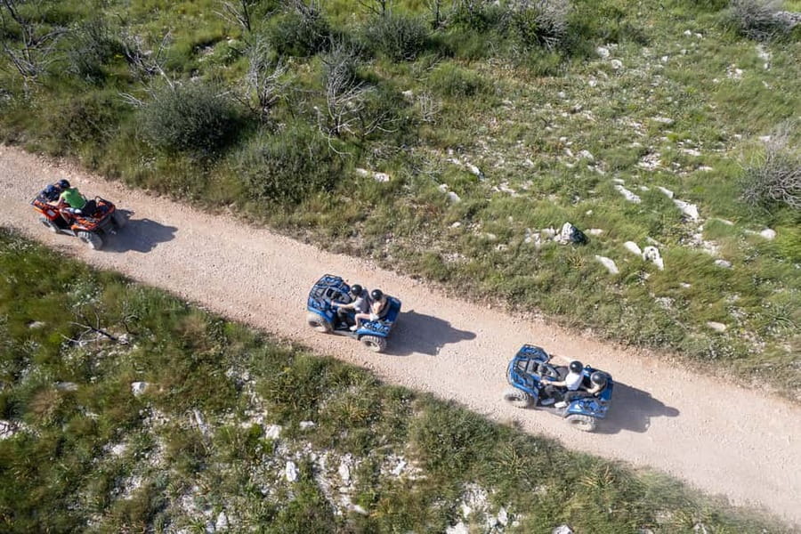 Trogir, Žedno: Čiovo Island 100% Off-Road Quad ATV Tour - How the 100% off-road route plays out minute by minute