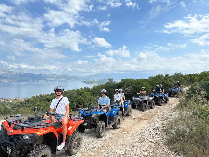 Trogir, Žedno: Čiovo Island 100% Off-Road Quad ATV Tour - A 16th-century monastery on sea cliffs: quiet power after the dirt