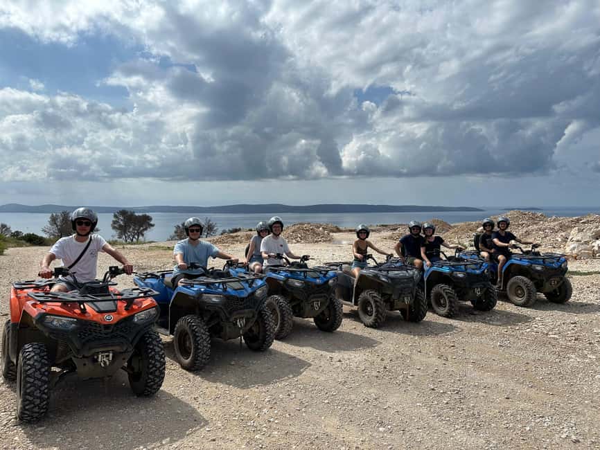 Trogir, Žedno: Čiovo Island 100% Off-Road Quad ATV Tour - Choosing 2 hours or 3 hours: the swim break that changes the day